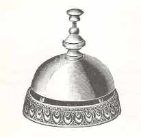 American silverplate desk bell