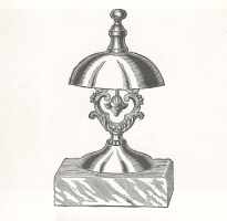 American silverplate desk bell