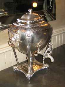 silver tea urn