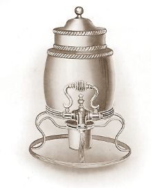 silver tea urn: Matthew Boulton, Birmingham, 1805
