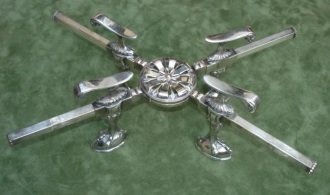 silver dish cross