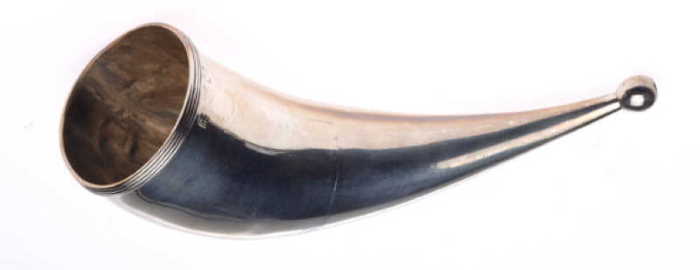 sterling silver ear trumpet, Hampston, Prince & Cattles,  York, 1796