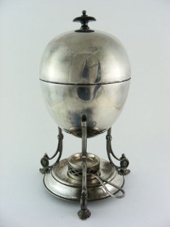 ovoid egg boiler with spirit lamp
