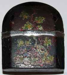 shagreen etui with perfume bottles and funnel