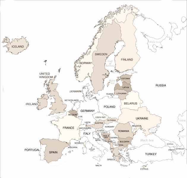 map of Europe