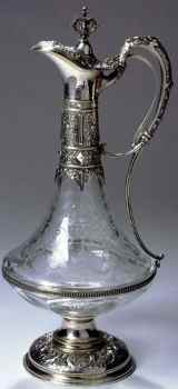ewer with silver mounts