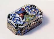 Faberg silver and enamel box