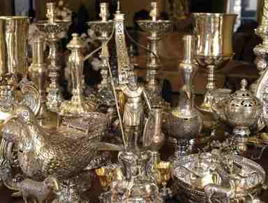 a display of Brazilian silver