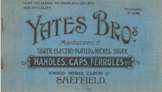 catalog of Yates Bros, manufacturers of handles, caps, ferrules