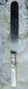 knife with mother-of-pearl handle