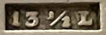 silver fineness 13 1/2 loth (Norway)