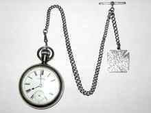 silver watch fob