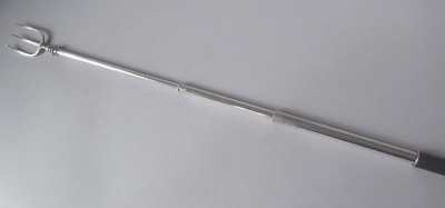 telescopic silver toasting fork