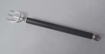 telescopic silver toasting fork