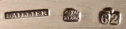 French silverplate maker: not identified BAILLIER