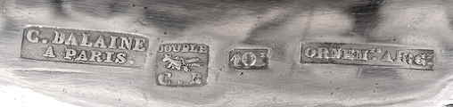 French silverplate maker: C. Balaine