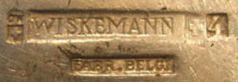 silverplate maker: Wiskemann, Bruxelles, Belgium