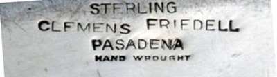 Clemens Friedell, Pasadena, mark