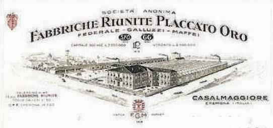Fabbriche Riunite Placcato Oro, advertisement