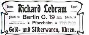 Richard Lebram -  Berlin and Pforzheim (possibly)