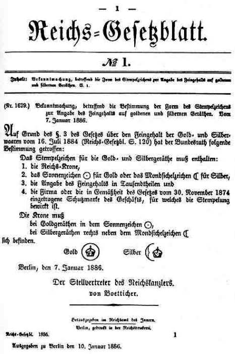 Official announcement page January 10, 1886
