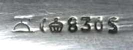 German  marks: silver fineness 830/1000