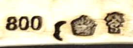 unidentified German silver maker: Crossed Hammers S