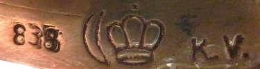 unidentified German silver maker: K.V.