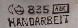 unidentified German silver maker: ABC