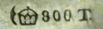 unidentified German silver maker: T.