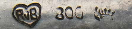 unidentified German silver maker: RvB
