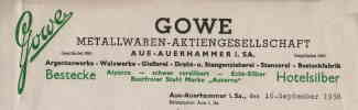 GOWE Wellner Christian Gottlieb AG - Auerhammer b. Aue