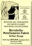 Berndorfer Metallwarenfabrik A. Krupp AG - Berndorf / sterreich: old advertisement