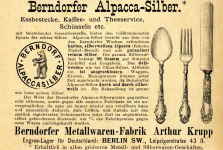 Berndorfer Metallwarenfabrik A. Krupp AG - Berndorf / sterreich: old advertisement