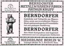 Berndorfer Metallwarenfabrik A. Krupp AG - Berndorf / sterreich: old advertisement