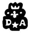 poinon  DA sous fleur de lys couronne, toile lgrement en pointe