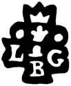 poinon L symbole indtermin G) sous fleur de lys couronne, sur B en pointe