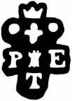 poinon (P une gerbe T) sous fleur de lys couronne, sur T en pointe