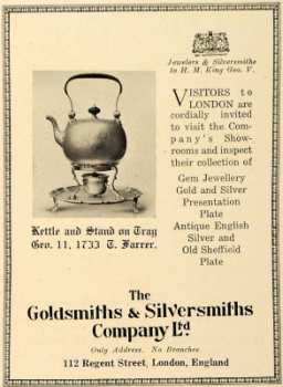 Goldsmiths & Silversmiths Co: 1923 advertisement