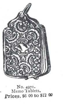 Mermod and Jaccard Jewelry Co, St. Louis, Missouri: memo tablet from an old catalogue