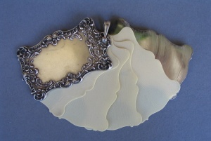 silver dance card holder or memo pad
