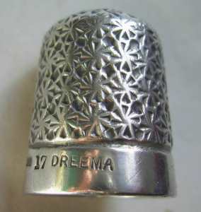 silver thimble made by Henry Griffith & Sons