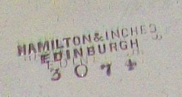 Hamilton & Inches, mark on silver plate item