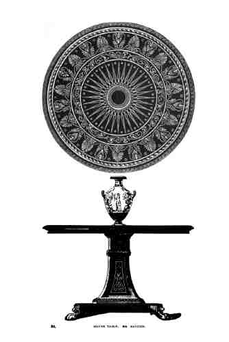 Ebony inlaid silver table