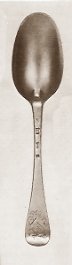 Hanoverian without rat tail pattern silver spoon