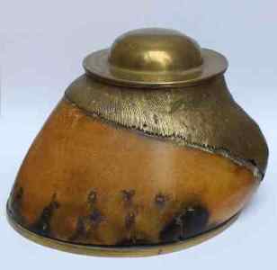 horse hoof inkwell