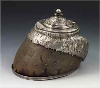 horse hoof inkwell