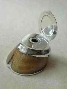 horse hoof inkwell