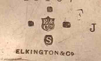 Elkington & Co Silverplate mark, date 1904 Elkington & Co Silverplate mark, date 1904
