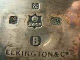Elkington & Co Silverplate mark, date 1887